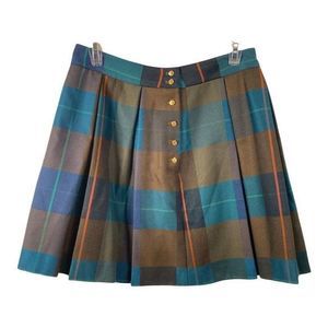 Tommy Hilfiger Women’s 6 Academia Style Green Brown‎ Plaid Skirt
